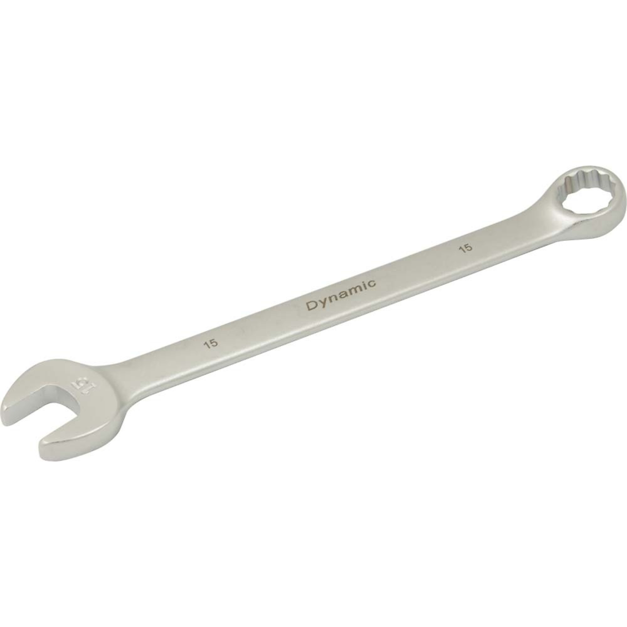 Dynamic Tools 15mm 12 Point Combination Wrench, Contractor Series, Satin Finish